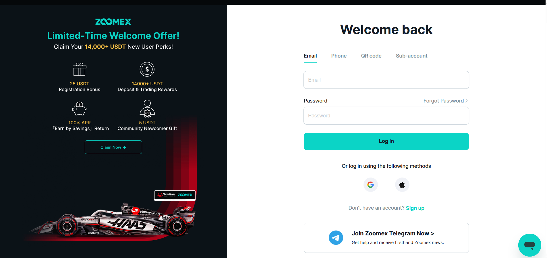 Zoomex Exchange Logo - A secure platform for crypto review and trading.