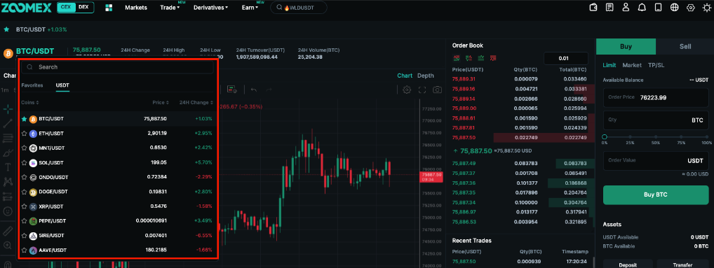 The Zoomex logo on a modern, dark background representing the professional crypto exchange.